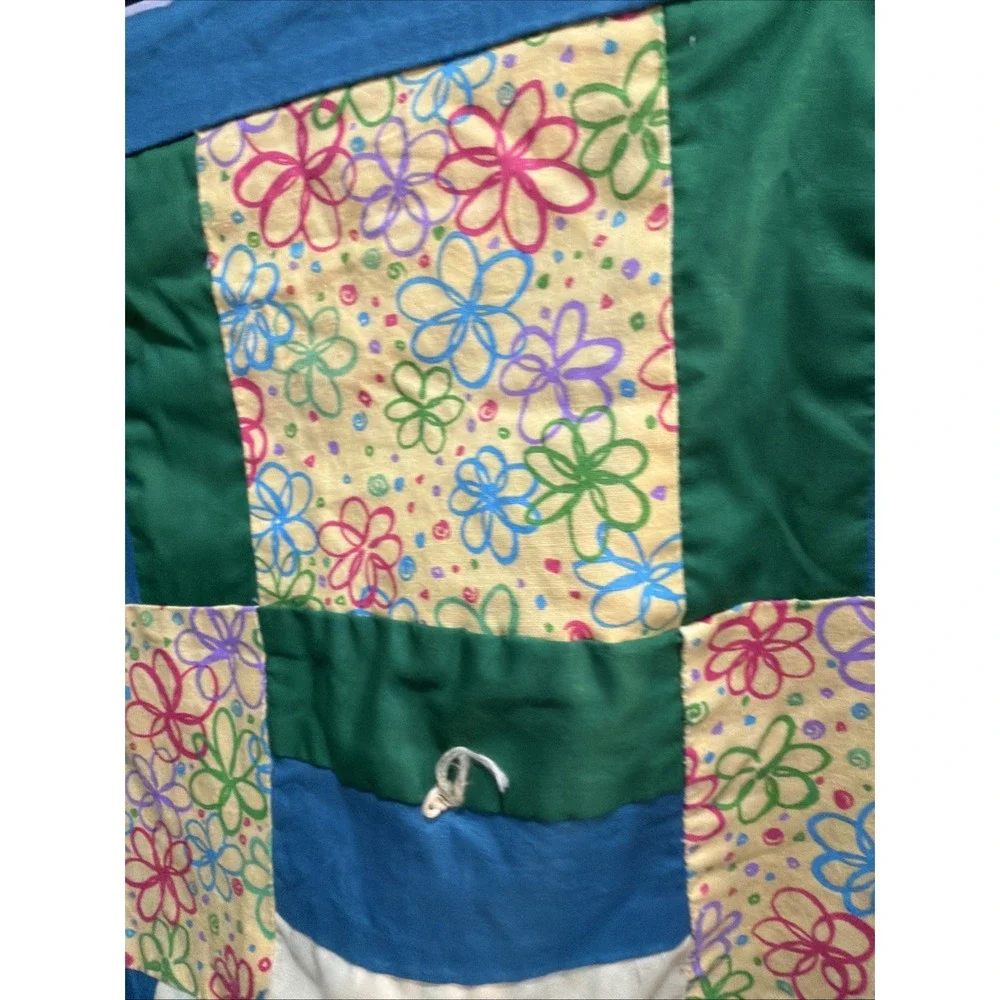 Handmade Lap Or Baby Blanket Quilt Beautiful Bright Colors